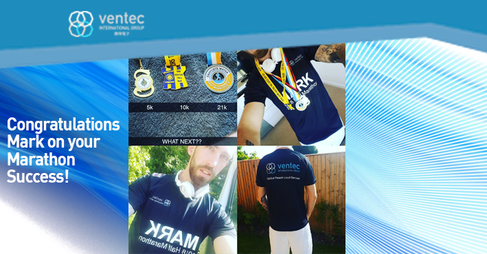 Mark Webb from Ventec UK half marathon success image